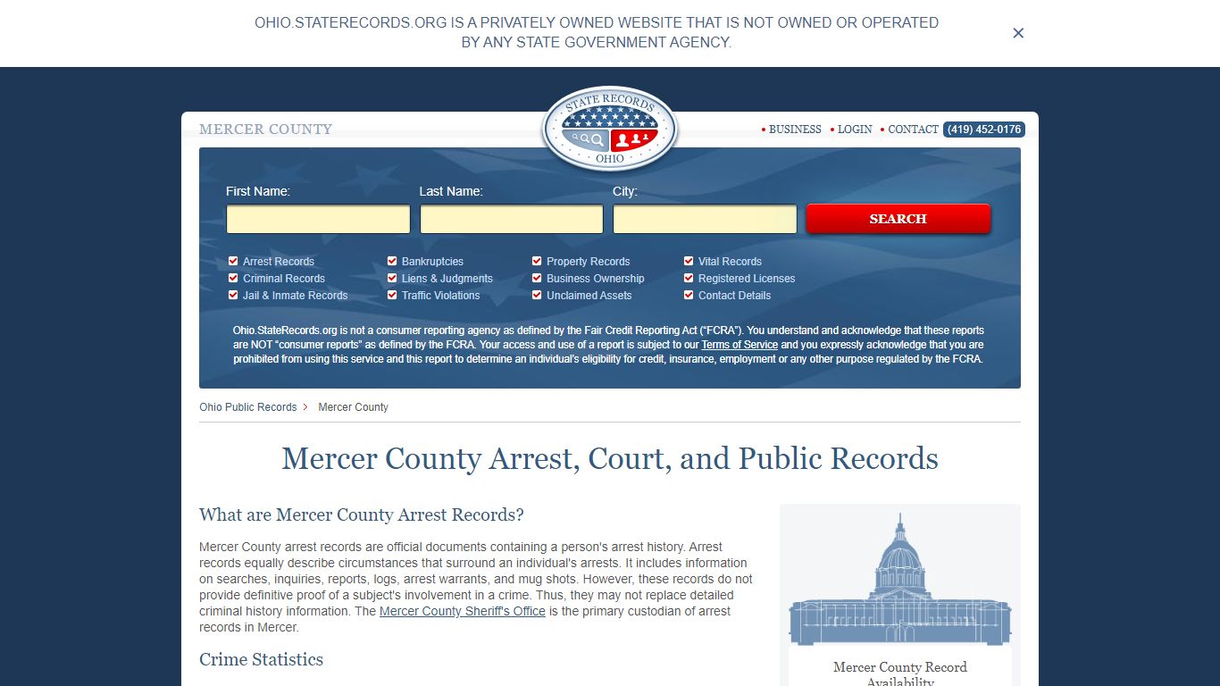 Mercer County Arrest, Court, and Public Records