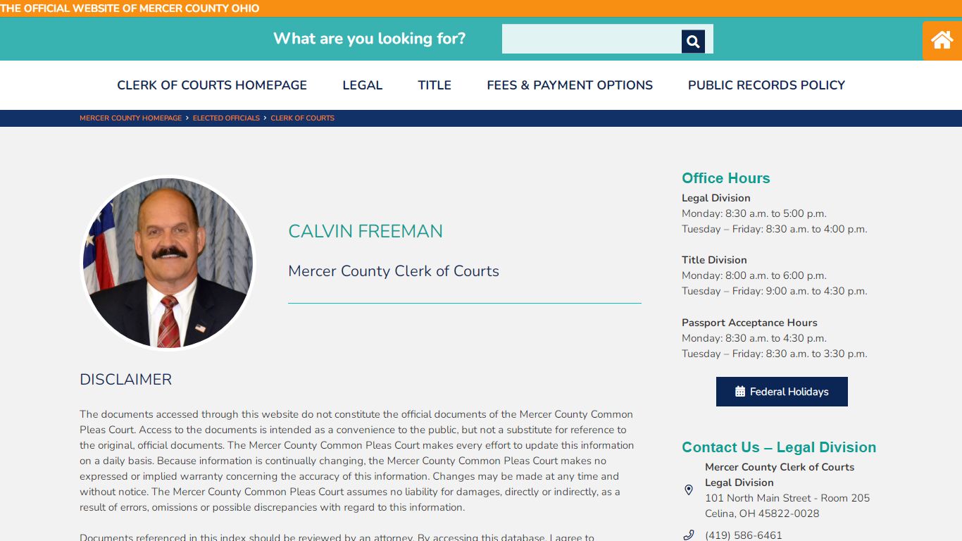 Clerk of Courts - Official Mercer County, Ohio Government ...