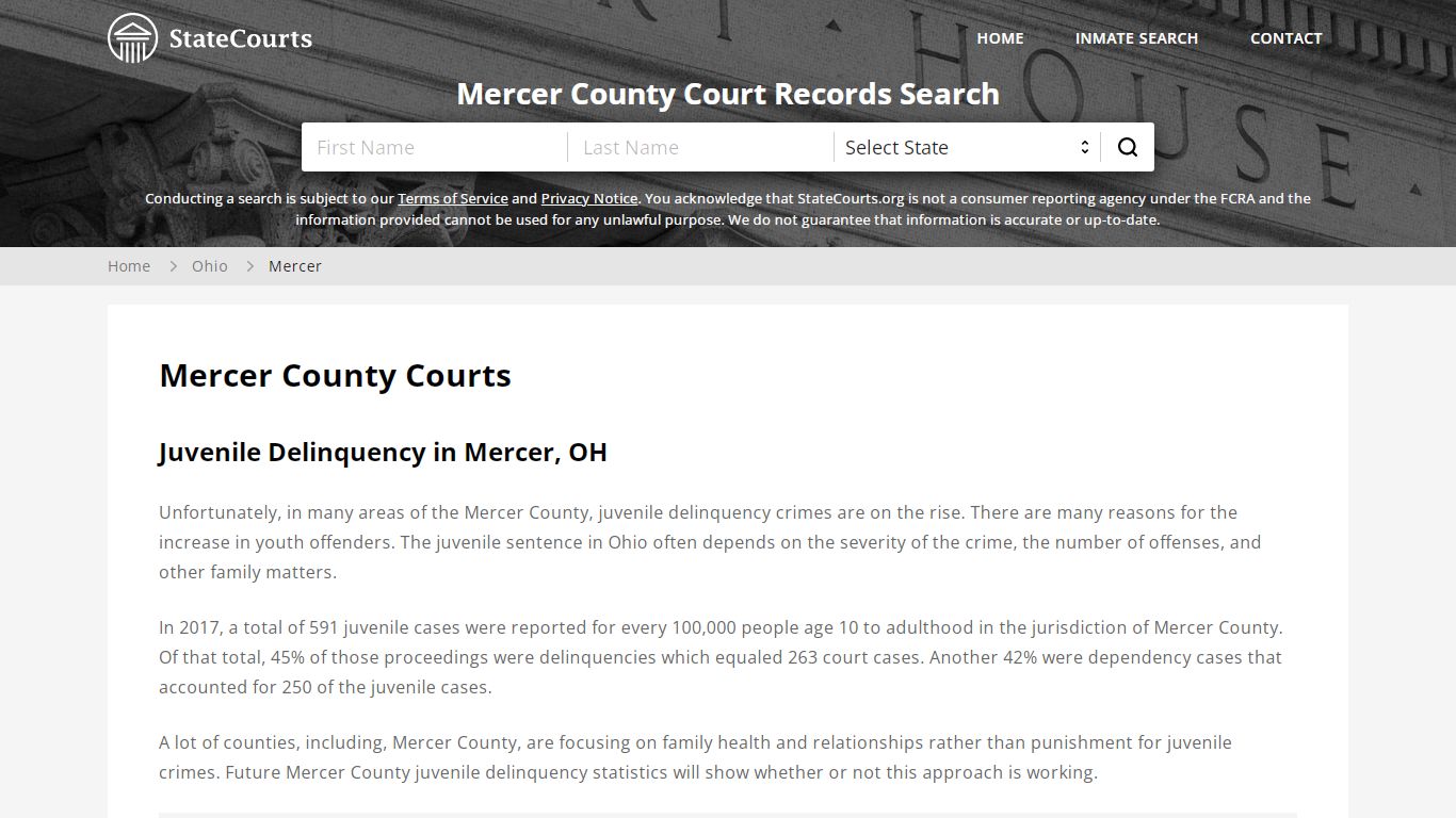 Mercer County, OH Courts - Records & Cases - StateCourts